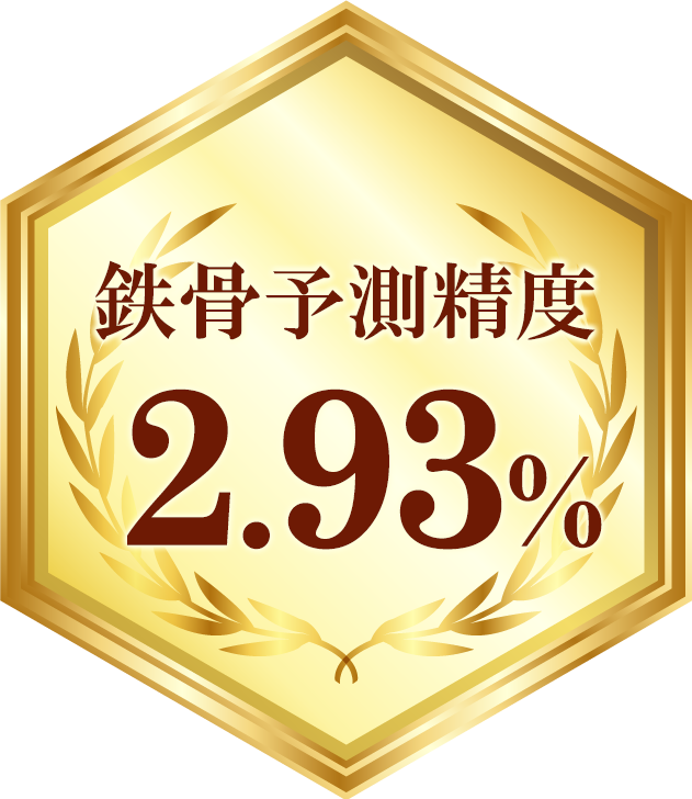 鉄骨量予測精度2.93%